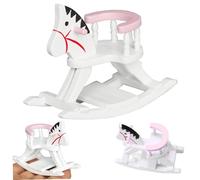 Pesoncarl Poupée de Maison de Maison à Bascule Chaise poupée, en Bois 1:12 à échelle des Meubles Mignon Cockhorse décoration modèle bébé Chambre, Jouets