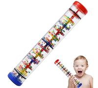 Pesoncarl Rainmaker 12 Pouces drôle de Pluie bâton bébé Jouet hochet racet éducatif Rainmaker Jouet bébé Plastique Musique Instrument auditif sensoriel, Jouets