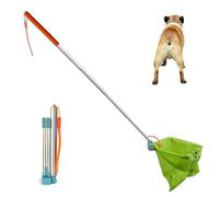 Pesoncarl Ramasseur de crottes de Chien, Attrape-crottes télescopique avec Longue poignée, collecteur Chien Auto-adhésif et Pliable