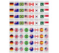 Pesoncarl Sea Side Escape Tile, Tile Game Set Comprend 64 tuiles de 24 mm de modèle de Drapeau Jeu de Carreaux pour Adultes pour Enfants