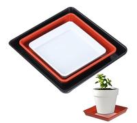 Pesoncarl Soucoupe carrée 5, 10, 12 Pouces de Plante carrée Soucoupes de Plante carrée 3PCS Plant Plant Places Places Drip Pas DE TROS pour