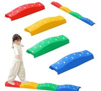 Pesoncarl Stepping Stones Kids 4pcs Toddler Balance Beam Balance Balance Not Slip Steping Stones Toy Toy Indoor & Outdoor Play Equipment for Children, Sports Toys Outdoor