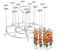 Pesoncarl Support à brochettes Shawarma en Acier Inoxydable 304 - Support Vertical pour friteuse à air - 20 x 13 cm - Facile à Nettoyer - pour Barbecue - pour la Maison et la Cuisine - 8 QT