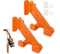Pesoncarl Support de tronçonneuse 2 pièces, Support Mural pour tronçonneuse avec Deux Positions, Organisateur de Hangar Multifonctionnel et résistant aux Rayures pour intérieur et extérieur