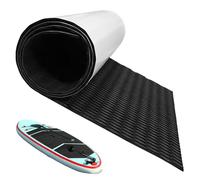 Pesoncarl Tampon de Traction de la Planche de Surf, 47x12 Pouces Non Glissant EVA Surf Pad Traction, Mate DE TRAVAISE Noir et UV UV, Accessoires de Surf Auto-adhésifs coupés