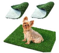 Pesoncarl Tampon d'herbe pour Chiens 2pcs 18x23 Pouces Chien Grass Poudc Pipi hremptable Non gaspiller Les tampons d'entraînement pour Chiens lavables pour avec Drainage avec Drainage