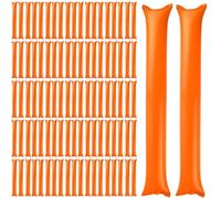 Pesoncarl Thunder Sticks 100 Pcs Boom Stick Inflatable Spirit Sticks Cheerleading Plastic Boom Stick Noise Makers for Sporting Events Dance Basketball Football Orange, Arts Crafts