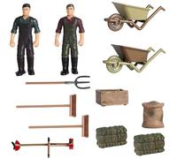 Pesoncarl Toys de la Ferme 12pcs / Set Simulation réaliste Fermier des Figurines Figurines Miniatures britains de la Ferme