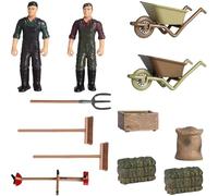 Pesoncarl Toys de la Ferme 12pcs / Set Simulation réaliste Fermier des Figurines Figurines Miniatures britains de la Ferme