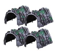 Pesoncarl Tunnel de Train ferroviaire 4pcs, 7 Tunnels de Paysage Train modèle réaliste, Voiture Cave ferroviaire Simulation, Accessoires modèle Montagne en Plastique, Joueur Cadeaux, Jouet