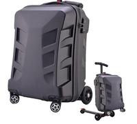 Pesoncarl Valise de Scooter pour Enfants, Valise muette de capacité, Scooter avec poignée télescopique, Bagage Pliable avec Multi-Poches pour Voyage