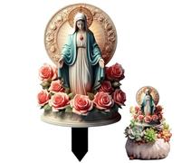 Pesoncarl Virgen de Guadalupe Statues, Statue de Guadalupe Virgen, Statue de la Sainte Vierge, Statue Acrylique de la Vierge pour la décoration de Jardin à Domicile