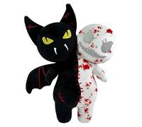 Pesoncarl Voodoo Dolls, Jouet en Peluche Lumineux Chauve-Souris fantôme Halloween de 9, 8 Pouces, Peluche Douce et effrayante à Double tête Qui Brille dans Le, Chauve-Souris et fantôme pour Enfants