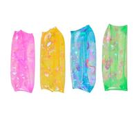 Pesoncarl Water Wiggler 4pcs Stress Relatement du Serpent d'eau Toy 4 Color TPR Squeeze Toys avec Ruban à l'intérieur Doux Cool Elastic 5.1x2.4 Pouces Toys Stress for Kids Adults.