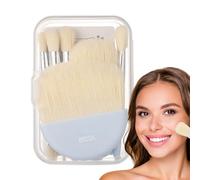 Pespa de maquillage - Ensemble de pinceaux de maquillage pour cheveux doux de 6 cas - Expérience de résultats en faveur du grade avec l'ensemble de pinceaux de maquillage Bre. Ensemble de voyage pour