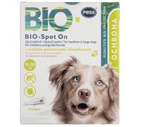 Pess Bio-Spot On, Huile de géranium et Dimethicone pour chiens de taille moyenne et grande 10-20 kg