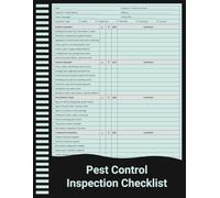 Pest Control Inspection Checklist: Pest Monitoring, Treatment, and Sanitation Inspection Record for Technicians, Property Managers, and Facility Maintenance.