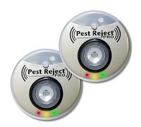 Pest Reject Pro - Lot de 2, Répulsif nuisibles Repulse Power - Ultrasons et électromagnétisme - Couleur Gris - Couverture de Votre Maison de 200m²
