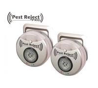 Pest Reject Pro Lot de 2 - Répulsif Anti Rongeurs et Insectes - Avec technologie électromagnétique et ultrasons pour faire fuir les cafards, araignées, insectes, mouches, moustiques, fourmis, rats