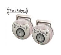 Pest Reject Pro Lot de 2 - Répulsif Anti Rongeurs et Insectes - Avec technologie électromagnétique et ultrasons pour faire fuir les