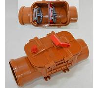 Pestan, Double clapet anti-retour en plastique - Diamètre : 110 mm - Pour tuyaux HT/KG