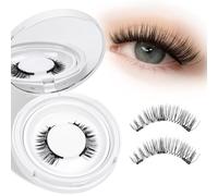 Pestañas Postizas Magneticas de larga duración, Pestañas Magneticas riutilizzabili con applicatore, Aspecto de Pestañas Magneticas Naturales, No requiere pegamento, fácil de colocar (1-K Paare)