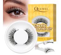 Pestañas Postizas Magneticas de larga duración, Pestañas Magneticas riutilizzabili con applicatore, No requiere pegamento, Aspecto de Naturales, fácil de colocar (YT01-02)