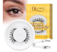Pestañas Postizas Magneticas de larga duración, Pestañas Magneticas riutilizzabili con applicatore, No requiere pegamento, Aspecto de Naturales, fácil de colocar (YT02-02)