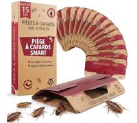 Pestmatic® Piège à Cafards Smart | Pack de 15 ECO | Capture Efficace des Blattes | Produit anti Cafard Puissant Interieur | Piège Adhésif de Détection avec Appât | Sans Toxique & Sûr pour la Cuisine