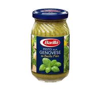 Lot de 3 verres Mutti Pesto Verde Pomodori Tomate pesto 180 g + 3 x Barilla Pesto alla genovese 190 g