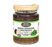 Pesto genovese Sauce Pesto Alla Genovese au Basilic avec Truffe Noire, Pesto vert avec truffes noires, Gourmet Sauce traditionnelle avec noix de cajou, noix de pin, fromage (1 x 80g)