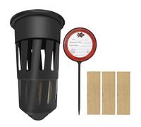 Pestoptek Lot de 6 stations d'appât de surveillance des termites, compatibles avec les appâts termites Trelona, blocs de bois inclus pour le jardin, les fermes, détecte l'activité des termites (pas de