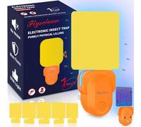 Pestvanish Piège à insectes volants à brancher, tueur de moustiques et de moucherons d'intérieur, sûr, non toxique, lumière UV, piège à insectes avec tampon adhésif pour mouches, moucherons, mites (1