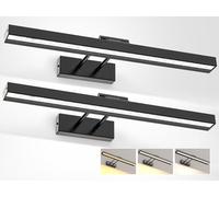 PESUTEN Lot de 2 lampes pour tableau à piles, 40,6 cm, lumière artistique sans fil pour peintures, CCT à intensité variable, rechargeable par batterie, avec télécommande pour jeu de fléchettes,