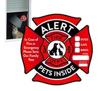 Pet Alert Sticker - Pet Inside Sticker | Pet Safety Sticker | Save Our Pets Finder Window Stickers, Adhesive Pet Alert Safety Fire Rescue Sticker, Window Sticker, Sticker for Window, Door, House