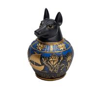 Pet Ashes Urn - Resin Egyptian Jar Memorial Urn, Elegant Pet Remembrance Container Grief and Loss, Decorative Keepsake Honoring Pets for Shelf Desk Home Display to Cherish Precious Memories
