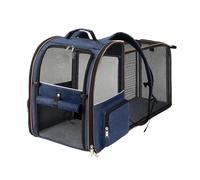 Pet Backpack， Sac à Dos Extensible for Petits Chats et Chiens, Pliable, avec Rembourrage intérieur Confortable.,for Pets(Dark Blue)