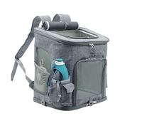Pet Backpack， Sac à Dos Pliable for Chat L/M, Grande capacité, Sac de Voyage for Animaux de Compagnie, Conception Durable et imperméable,for Pets(Grey Large)