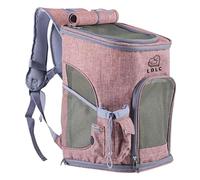 Pet Backpack， Sac à Dos Pliable for Chat L/M, Grande capacité, Sac de Voyage for Animaux de Compagnie, Conception Durable et imperméable,for Pets(Pink Medium)