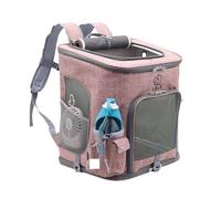 Pet Backpack， Sac à Dos Pliable for Chat L/M, Grande capacité, Sac de Voyage for Animaux de Compagnie, Conception Durable et imperméable,for Pets(Pink Large)