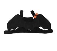 Pet Bat Wings Costume | Cute Holiday Costume for Cats & Dogs | Bat Wing Pet Costume with Pumpkin Bells | Comfortable Felt Cloth, Adjustable Strap (L)