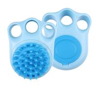 Pet Bath Brush - Shampoo Dispensing Massage Scrubber, Soft Silicone Bristle Cat Washing Brushes, 6.5x3.2 inches Grooming Tool for Kittens, Gentle Pet Brush with Massage Function