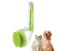 Pet Bath Brush with Shampoo Dispenser, 2025 New 2 in 1 Dog Bath Brush with Built-in Shampoo Dispenser (Green)