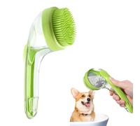 Pet Bath Brush with Soap Dispenser, Dog Bathing Brush with Shampoo Dispenser, Pets Bath Massage Brush for Dogs for Long and Short Hair (green)