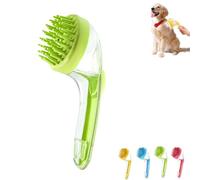 Pet Bath Brush With Soap Dispenser, Pet Baths Brush, 2 in 1 Dog Bath Brushs, Cat Chin Cleaning Brushs, Pets Grooming Baths Massage Brushs for Long Short Haired Dogs Cats (Green)