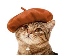 Pet Beanie - Wool, 4.72in Beanie Beret Ajustable Fit | Lightweight Stylish Costume Accessory, Dog Beret For Cosplay, Photo Props, Masquerade Parties, Theater Performances, Festivals, Family Gathering