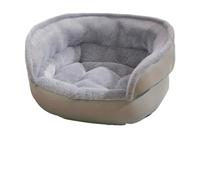 Pet Bed, Joli Panier Rond for Animaux de Compagnie avec Un Bord Large et Luxueux, offrant Un Confort Optimal aux Chiens et Chats de Petite et Moyenne Taille.(Beige,M)