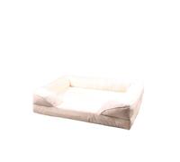 Pet Bed, Lit d'hiver for chien et , canapé en mousse à mémoire de forme for sommeil profond, petit, moyen grand carré, tapis chaud épais, produits for chenil ,For pets(Off-white,XL Suitable5-50kg)