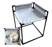 Pet Bedside Hammock - Raised Sleeping Nest for Cats Small Dogs | Soft Fabric Resting Bed with Safety Barrier Design, Fabric Sleeping Cradle Lounge Perch for Sofa Bedroom Office Apartment