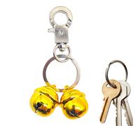 Pet Bell Dog Bell Collar Collar - Classic Ring Ornament Design, Bold Identity Keynchain | Clip de pendentif rustique, symbole acoustique en laiton brillant, grande pièce d'alerte pour chiots ludiques